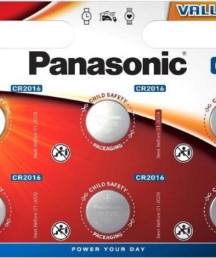 ΜΠΑΤΑΡΙΑ PANASONIC ΛΙΘΙΟΥ CR2016-6P